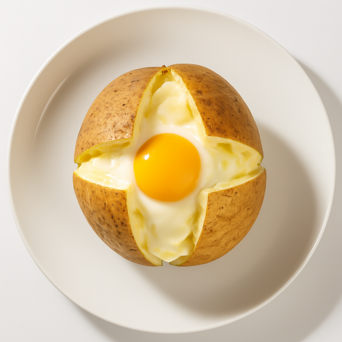 Egg & Cheese In Mayonnaise Baked Potato 