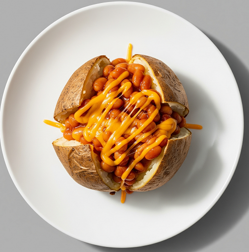 Sausage & Beans Baked Potato 