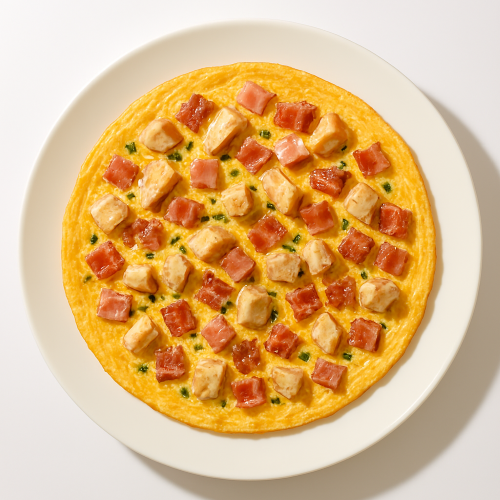 Chicken, Ham & Bacon Omelette 