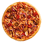 Dino's Bbq Pizza  16" Thin 